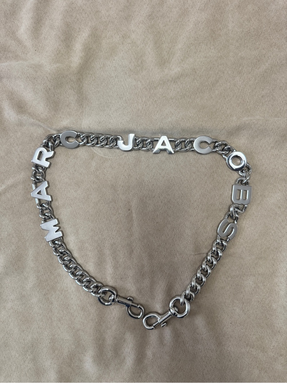 Marc Jacobs Silver Letter Chain Strap